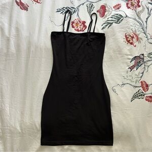 LBD black square neck mini dress sz XS-S/2-4